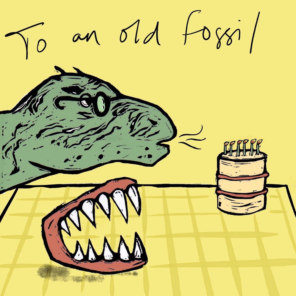 Old Fossil greeting card