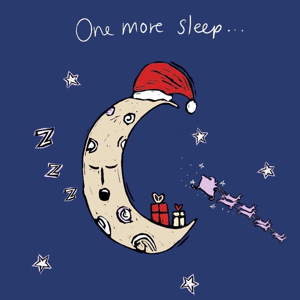 One More Sleep card artwork