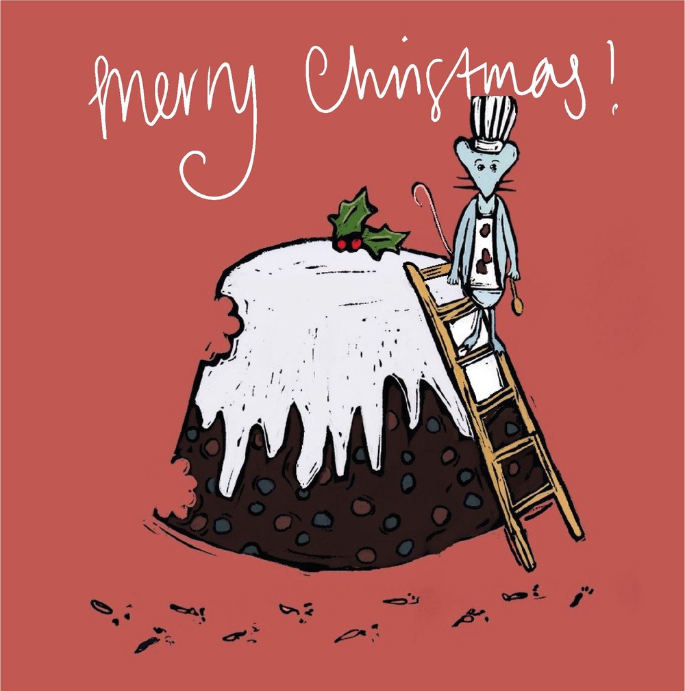 Christmas Pudding greeting card