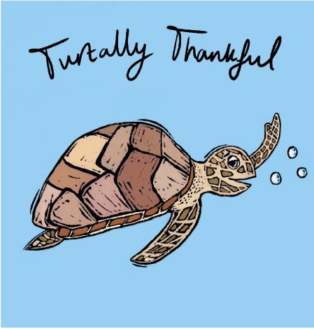 Turtally Thankful card artwork