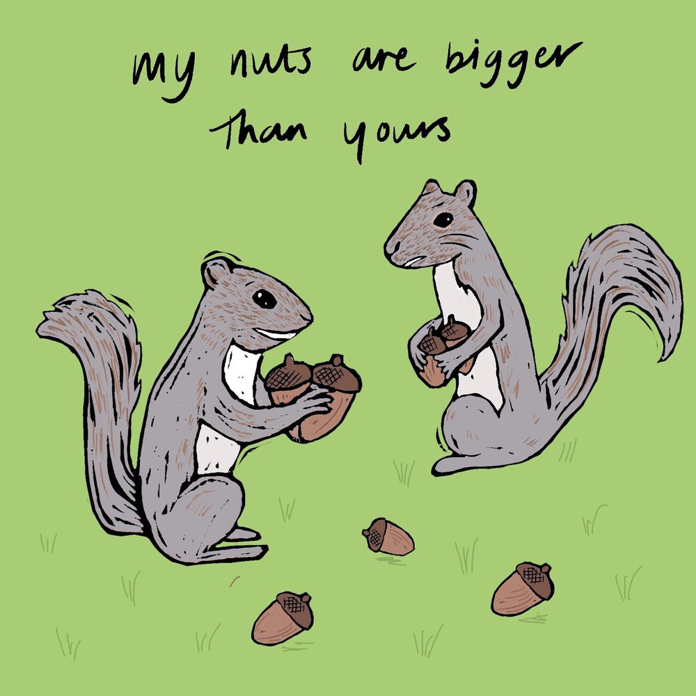 Bigger Nuts greeting card