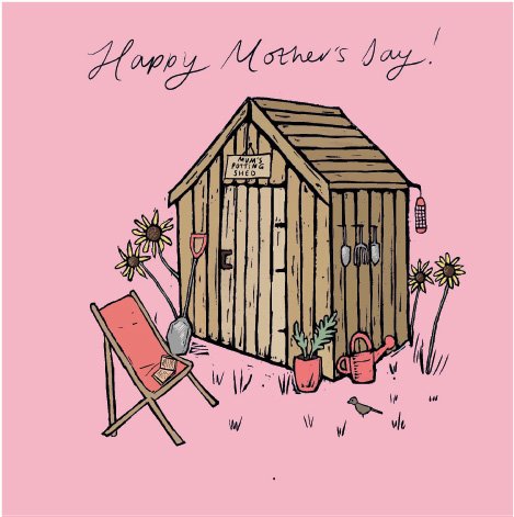 Mums Potting Shed card artwork