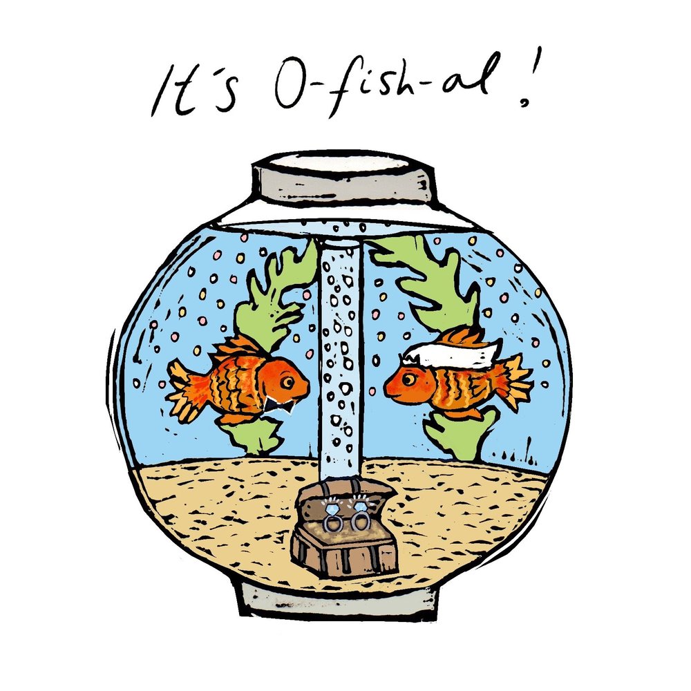 It's O-Fish-al greeting card