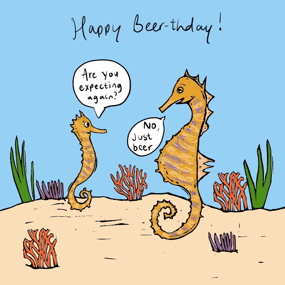 Happy Beer-thday greeting card