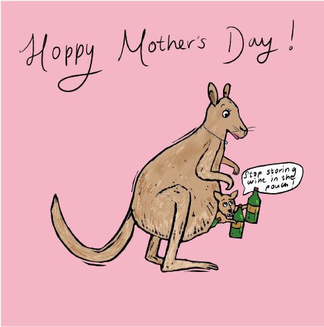 Hoppy Mother's Day greeting card