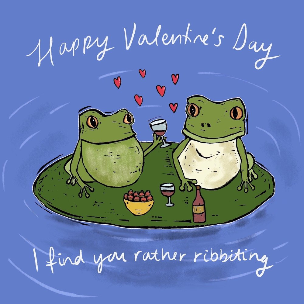 I Find You Rather Ribbeting greeting card