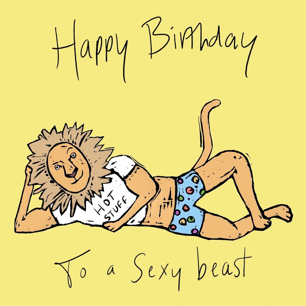 Sexy Beast greeting card