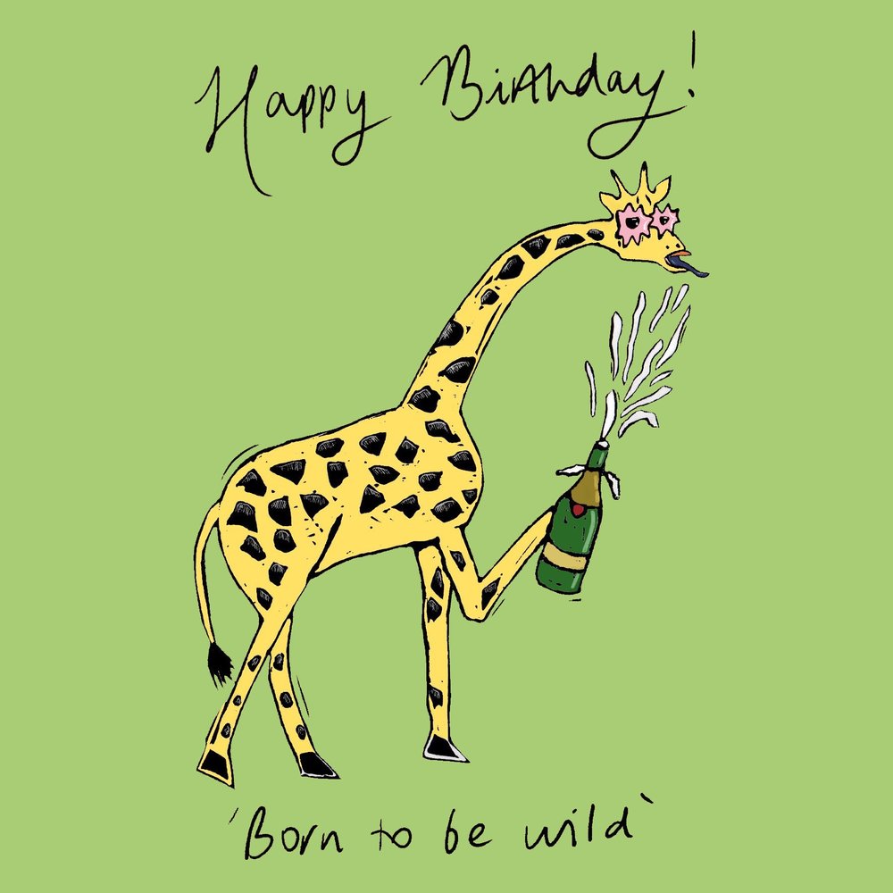 Born to Be Wild greeting card