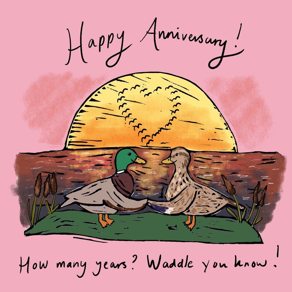 Waddle You Know greeting card
