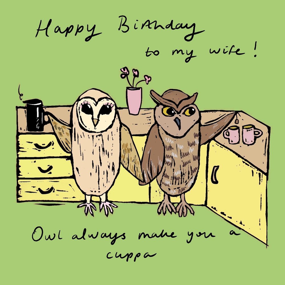 Cuppa for My Wife greeting card