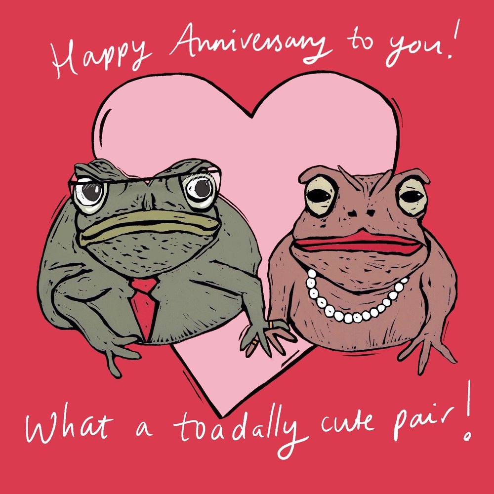 Toadally Cute Pair greeting card