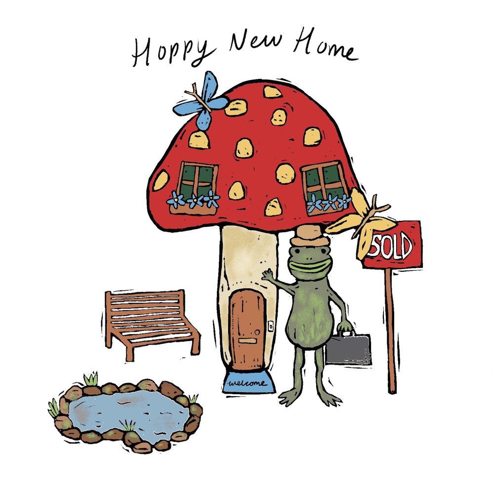 Hoppy New Home greeting card