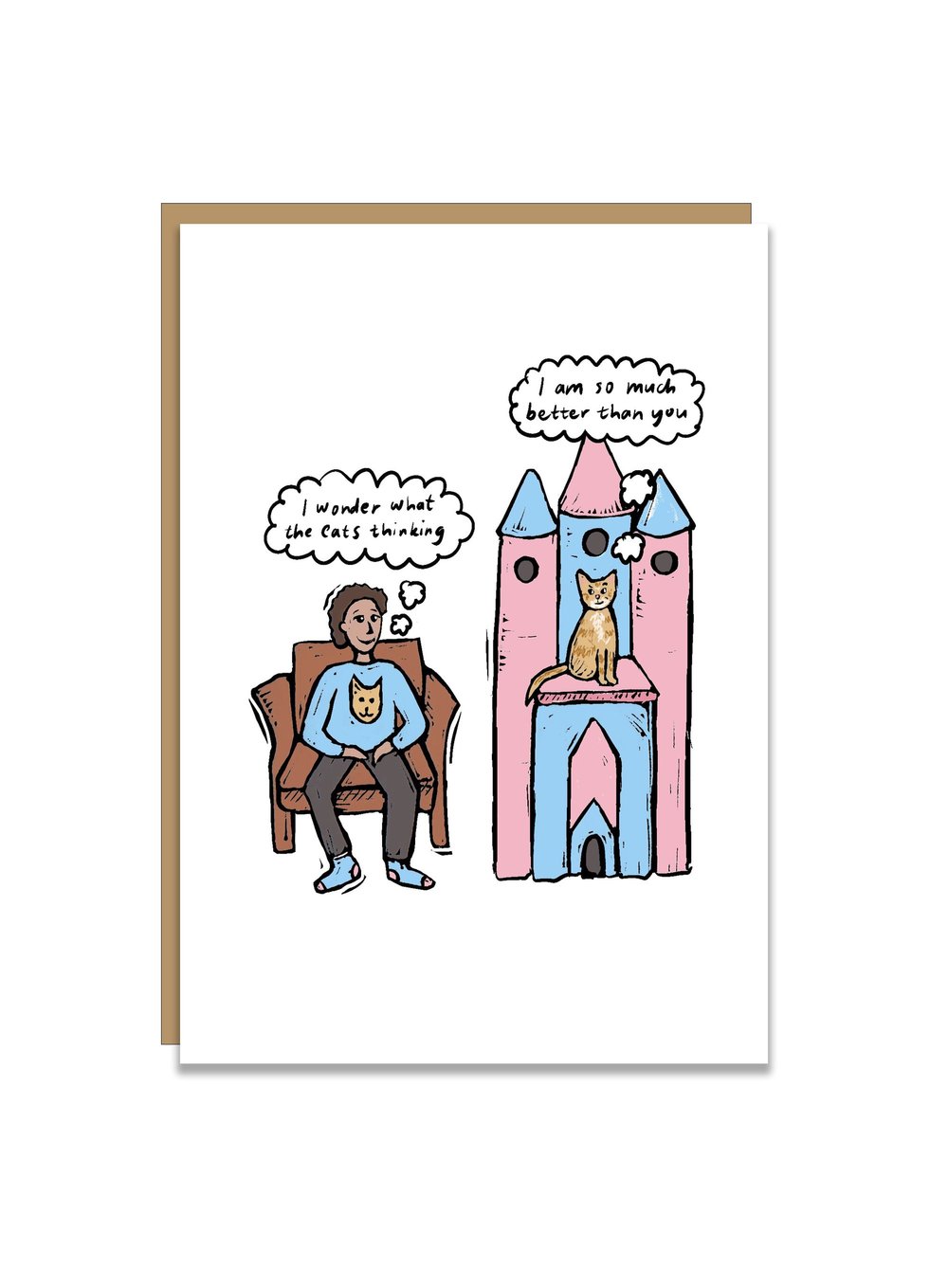 What's the Cat Thinking? greeting card