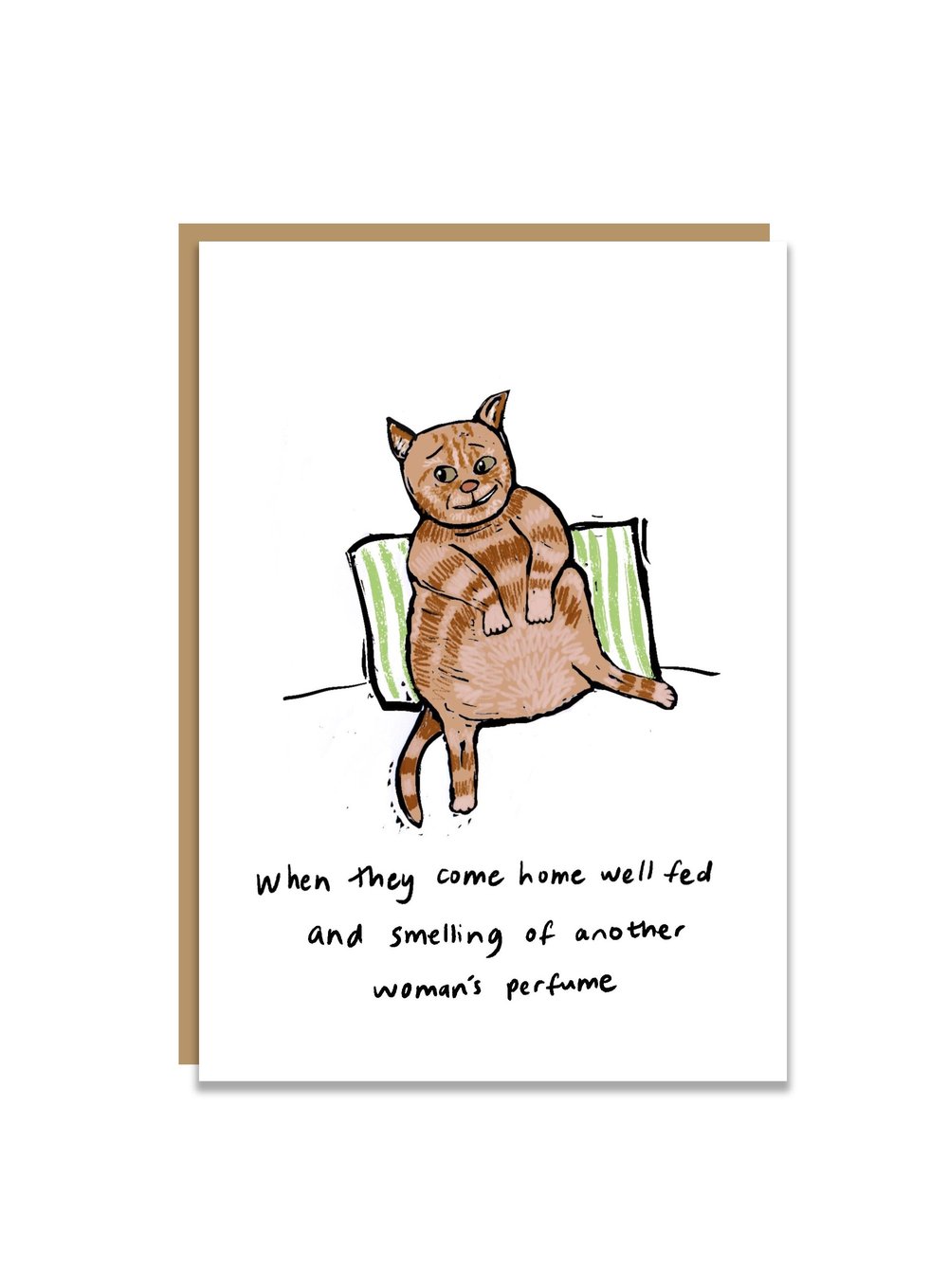 Fat Cat greeting card
