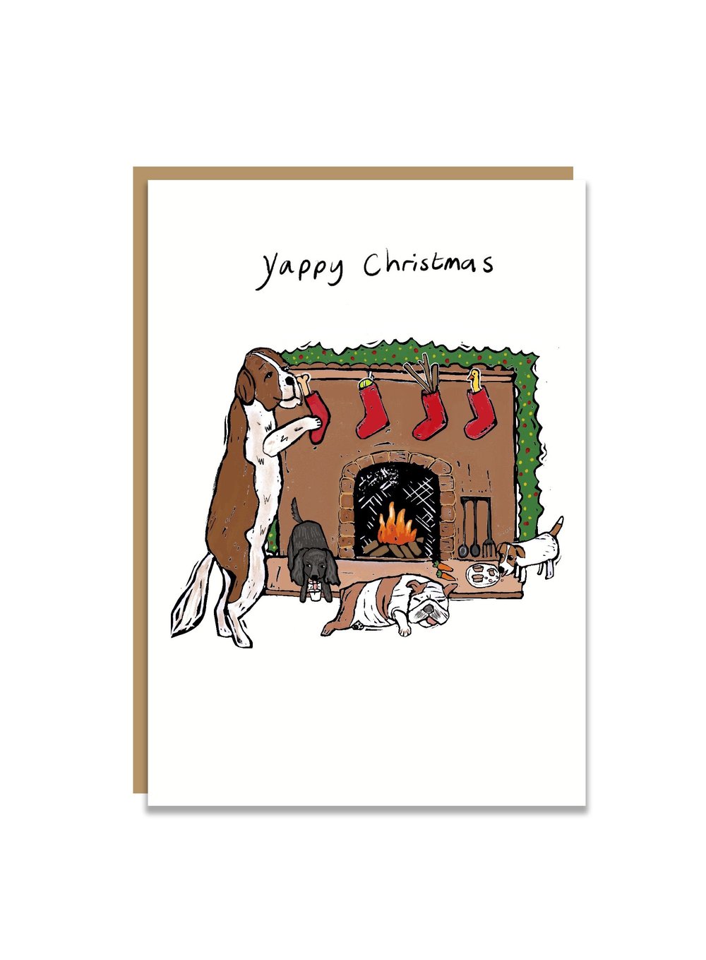 Yappy Christmas card artwork