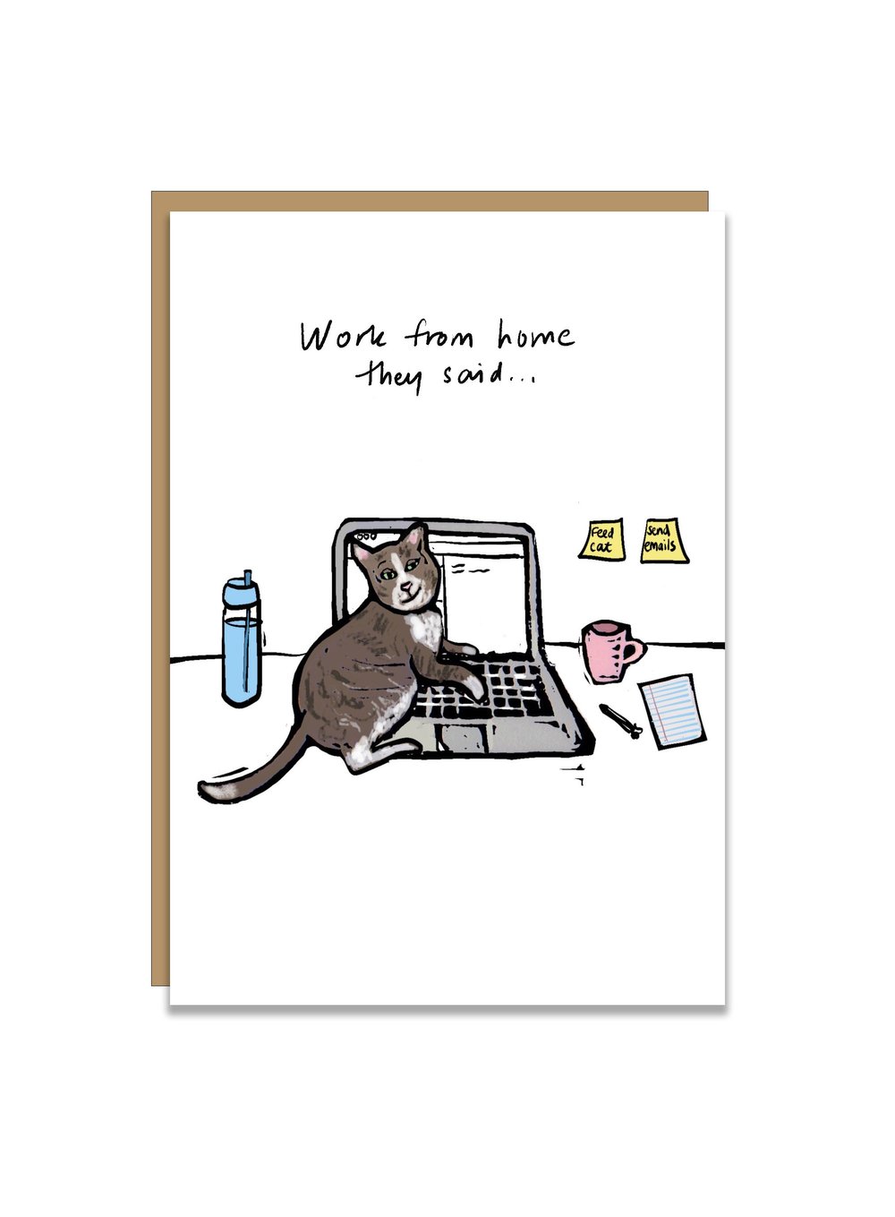Work from Home greeting card