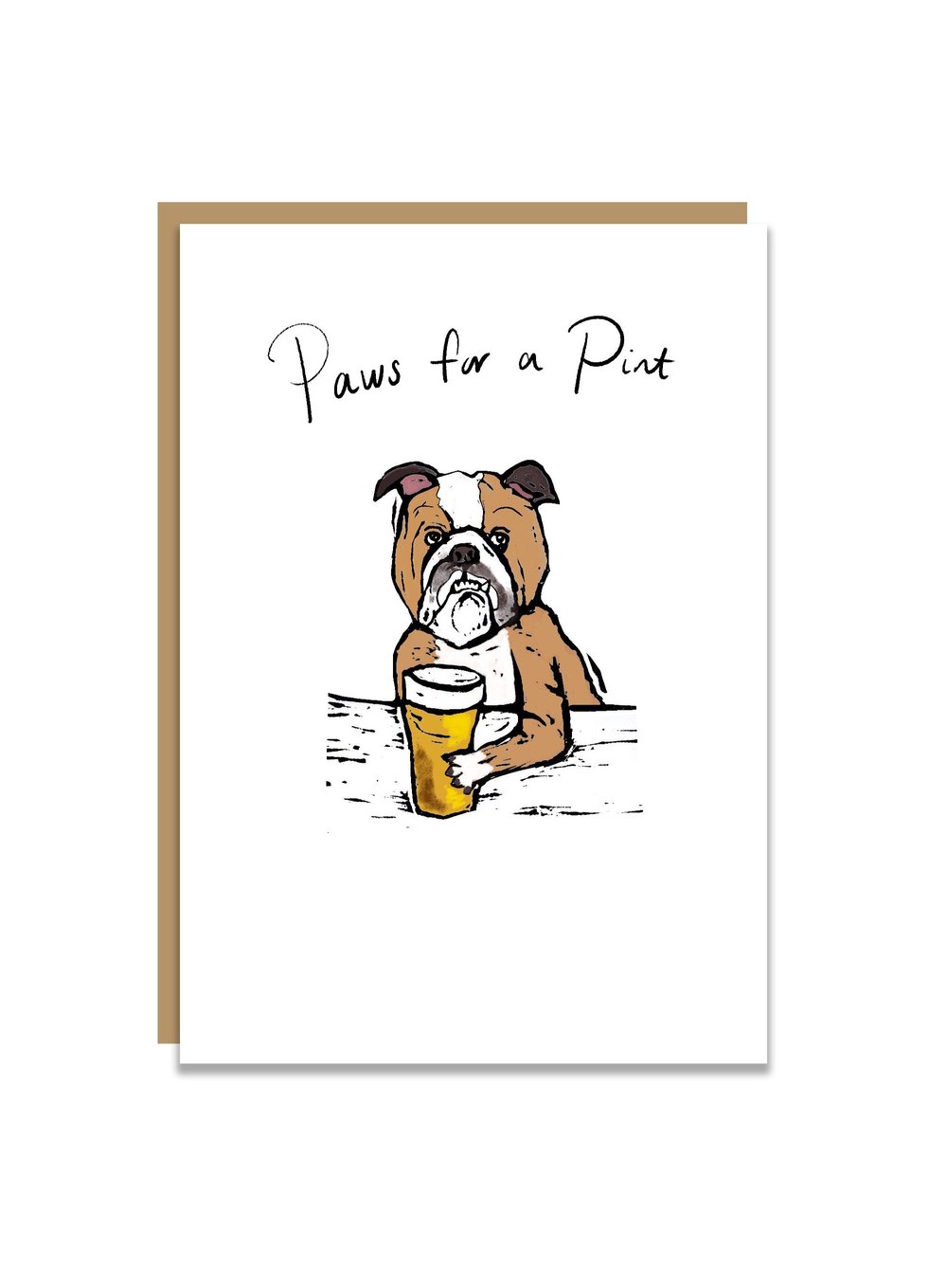 Paws for a Pint greeting card